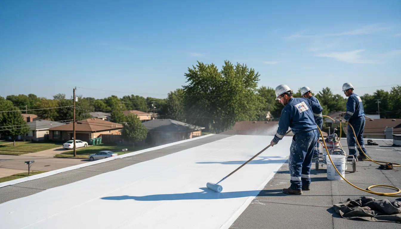 Commercial roof coating in Lake Dallas, TX near me